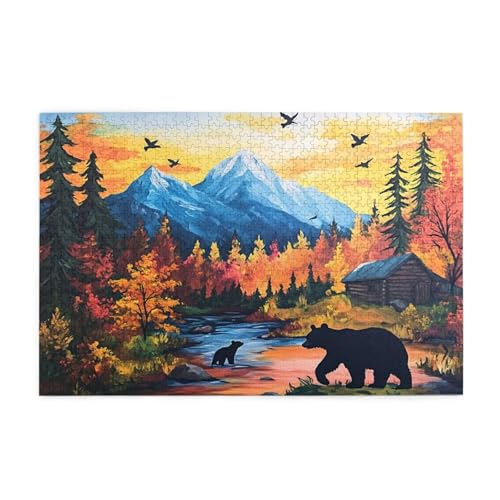 Puzzle 3000 Teile, Puzzle Erwachsene, Holzpuzzle Berg Impossible Jigsaw, Clevere Rätsel, HD Farbe Jigsaw mit Geschenkbox Verpackung for Aesthetic Room Decor, Geschenke für Frauen Tier 122x81cm p-1144 von Yuammgxi