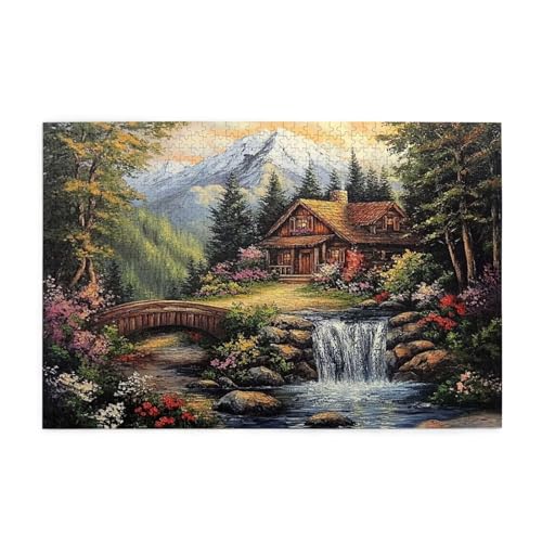 Puzzle 3000 Teile, Puzzle Erwachsene, Holzpuzzle Berg Impossible Jigsaw, Clevere Rätsel, HD Farbe Jigsaw mit Geschenkbox Verpackung for Room Decor, Geschenke für Frauen Landschaft 122x81cm p-546 von Yuammgxi