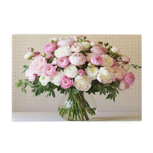 Puzzle 3000 Teile, Puzzle Erwachsene, Holzpuzzle Blume Impossible Jigsaw, Clevere Rätsel, HD Farbe Jigsaw mit Geschenkbox Verpackung for Room Decor, Geschenke für Frauen Anlage 122x81cm p-209 von Yuammgxi