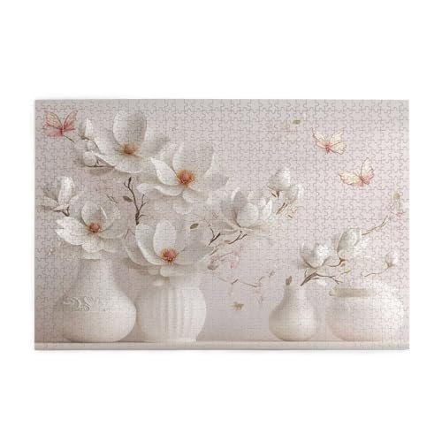 Puzzle 3000 Teile, Puzzle Erwachsene, Holzpuzzle Blume Impossible Jigsaw, Clevere Rätsel, HD Farbe Jigsaw mit Geschenkbox Verpackung for Room Decor, Geschenke für Frauen Flasche 122x81cm p-1224 von Yuammgxi