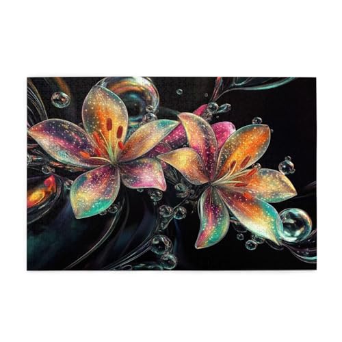 Puzzle 3000 Teile, Puzzle Erwachsene, Holzpuzzle Fantasie Impossible Jigsaw, Clevere Rätsel, HD Farbe Jigsaw mit Geschenkbox Verpackung for Room Decor, Geschenke für Frauen Lilie 122x81cm p-1185 von Yuammgxi