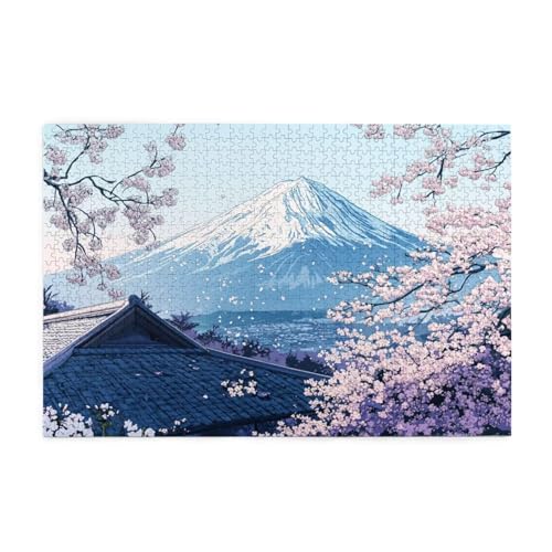 Puzzle 3000 Teile, Puzzle Erwachsene, Holzpuzzle Japan Impossible Jigsaw, Clevere Rätsel, HD Farbe Jigsaw mit Geschenkbox Verpackung for Aesthetic Room Decor, Geschenke für Frauen Berg 122x81cm p-358 von Yuammgxi