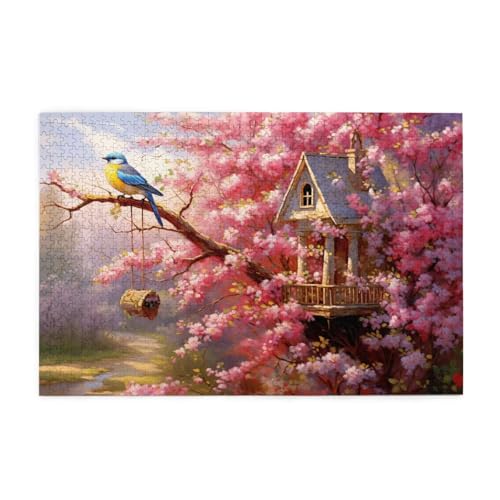 Puzzle 3000 Teile, Puzzle Erwachsene, Holzpuzzle Japan Impossible Jigsaw, Clevere Rätsel, HD Farbe Jigsaw mit Geschenkbox Verpackung for Room Decor, Geschenke für Frauen Baumhaus 122x81cm p-1520 von Yuammgxi