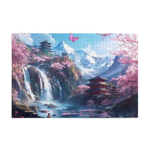 Puzzle 3000 Teile, Puzzle Erwachsene, Holzpuzzle Japan Impossible Jigsaw, Clevere Rätsel, HD Farbe Jigsaw mit Geschenkbox Verpackung for Room Decor, Geschenke für Frauen Fallen 122x81cm p-1049 von Yuammgxi