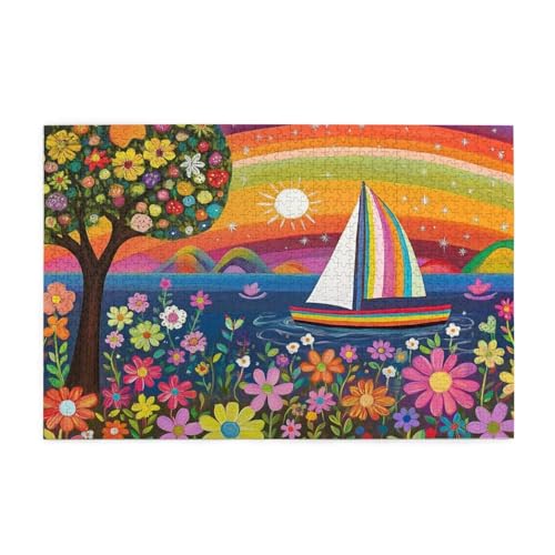 Puzzle 3000 Teile, Puzzle Erwachsene, Holzpuzzle Karikatur Impossible Jigsaw, Clevere Rätsel, HD Farbe Jigsaw mit Geschenkbox Verpackung for Room Decor, Geschenke für Frauen Landschaft 122x81cm p-801 von Yuammgxi