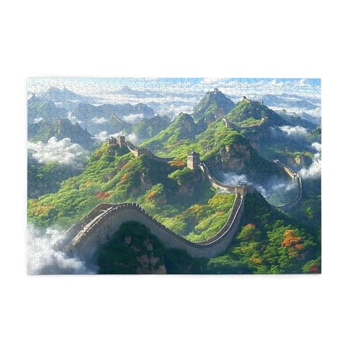 Puzzle 3000 Teile, Puzzle Erwachsene, Holzpuzzle Landschaft Impossible Jigsaw, Clevere Rätsel, HD Farbe Jigsaw mit Geschenkbox Verpackung for Room Decor, Geschenke für Frauen Berg 122x81cm p-1831 von Yuammgxi
