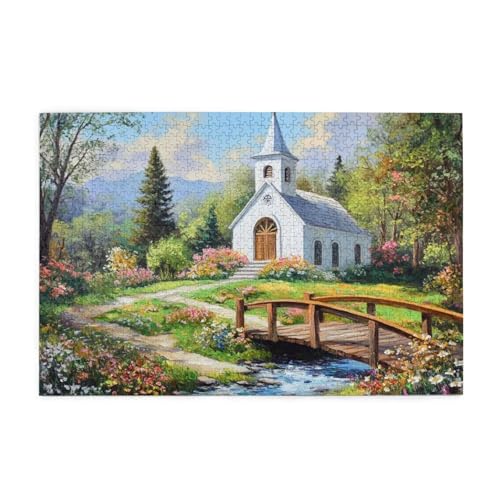 Puzzle 3000 Teile, Puzzle Erwachsene, Holzpuzzle Landschaft Impossible Jigsaw, Clevere Rätsel, HD Farbe Jigsaw mit Geschenkbox Verpackung for Room Decor, Geschenke für Frauen Brücke 122x81cm p-1029 von Yuammgxi
