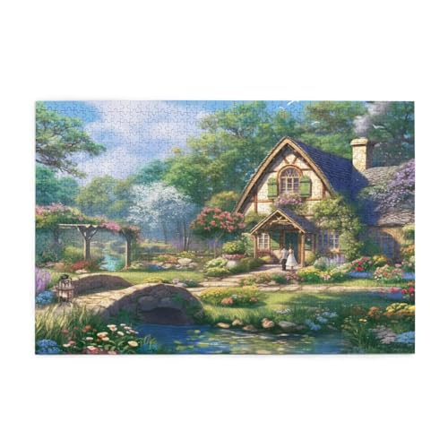 Puzzle 3000 Teile, Puzzle Erwachsene, Holzpuzzle London Impossible Jigsaw, Clevere Rätsel, HD Farbe Jigsaw mit Geschenkbox Verpackung for Room Decor, Geschenke für Frauen Garten 122x81cm p-863 von Yuammgxi