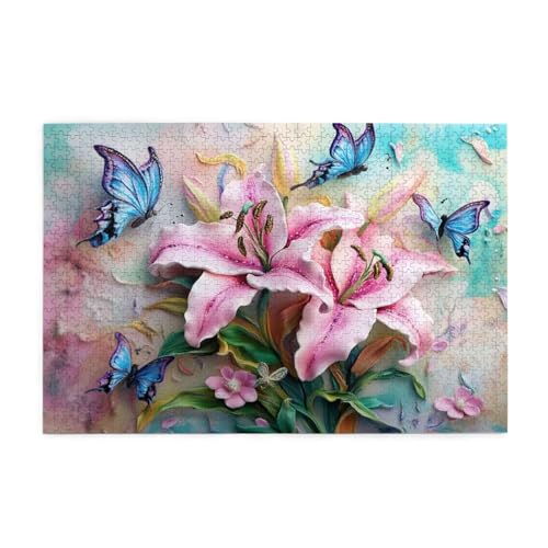Puzzle 3000 Teile, Puzzle Erwachsene, Holzpuzzle Schmetterling Impossible Jigsaw, Clevere Rätsel, HD Farbe Jigsaw mit Geschenkbox Verpackung for Room Decor, Geschenke für Frauen Lilie 122x81cm p-558 Puzzle 3000 Teile, Puzzle Erwachsene, Holzpuzzle Schmetterling Impossible Jigsaw, Clevere Rätsel, HD Farbe Jigsaw mit Geschenkbox Verpackung for Room Decor, Geschenke für Frauen Lilie 122x81cm p-558 von Yuammgxi