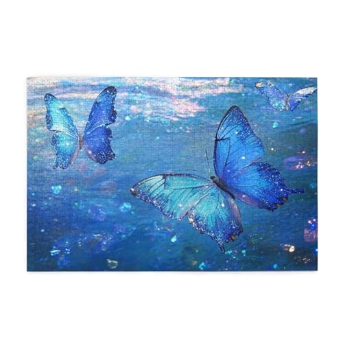 Puzzle 3000 Teile, Puzzle Erwachsene, Holzpuzzle Schmetterling Impossible Jigsaw, Clevere Rätsel, HD Farbe Jigsaw mit Geschenkbox Verpackung for Room Decor, Geschenke für Frauen Meer 122x81cm p-1294 von Yuammgxi