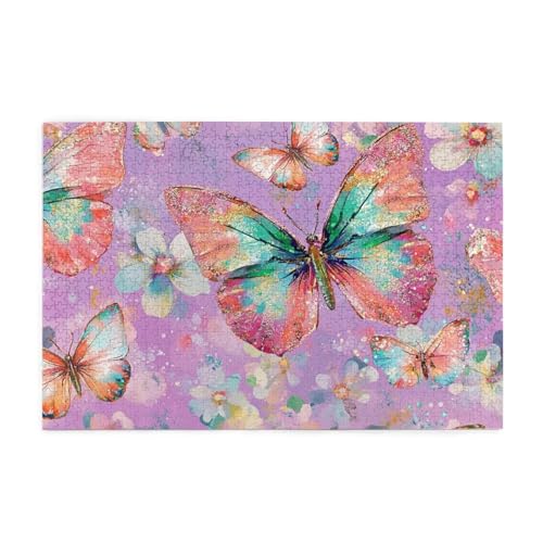 Puzzle 3000 Teile, Puzzle Erwachsene, Holzpuzzle Schmetterling Impossible Jigsaw, Clevere Rätsel, HD Farbe Jigsaw mit Geschenkbox Verpackung for Room Decor, Geschenke für Frauen Tier 122x81cm p-1917 von Yuammgxi