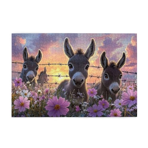 Puzzle 3000 Teile, Puzzle Erwachsene, Holzpuzzle Tier Impossible Jigsaw, Clevere Rätsel, HD Farbe Jigsaw mit Geschenkbox Verpackung for Aesthetic Room Decor, Geschenke für Frauen Blume 122x81cm p-663 von Yuammgxi