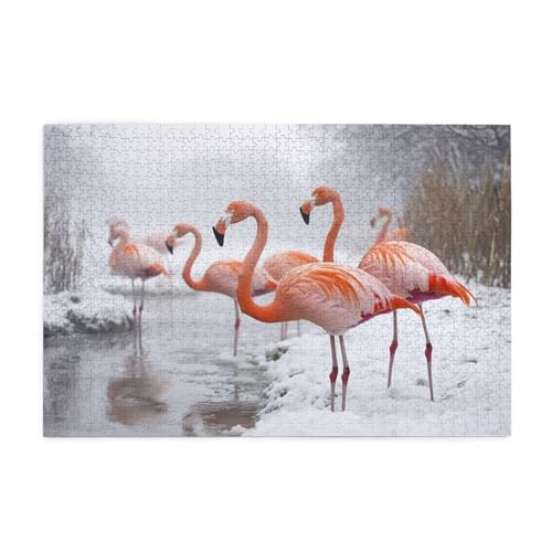 Puzzle 3000 Teile, Puzzle Erwachsene, Holzpuzzle Tier Impossible Jigsaw, Clevere Rätsel, HD Farbe Jigsaw mit Geschenkbox Verpackung for Room Decor, Geschenke für Frauen Flamingo 122x81cm p-656 von Yuammgxi