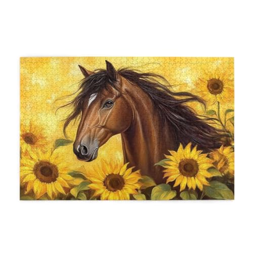 Puzzle 3000 Teile, Puzzle Erwachsene, Holzpuzzle Tier Impossible Jigsaw, Clevere Rätsel, HD Farbe Jigsaw mit Geschenkbox Verpackung for Room Decor, Geschenke für Frauen Sonnenblume 122x81cm p-260 von Yuammgxi