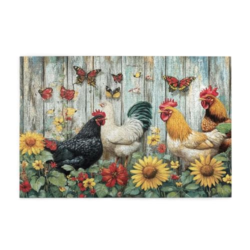 Puzzle 3000 Teile, Puzzle Erwachsene, Holzpuzzle Tier Impossible Jigsaw, Clevere Rätsel, HD Farbe Jigsaw mit Geschenkbox Verpackung for Room Decor, Geschenke für Frauen Sonnenblume 122x81cm p-664 von Yuammgxi