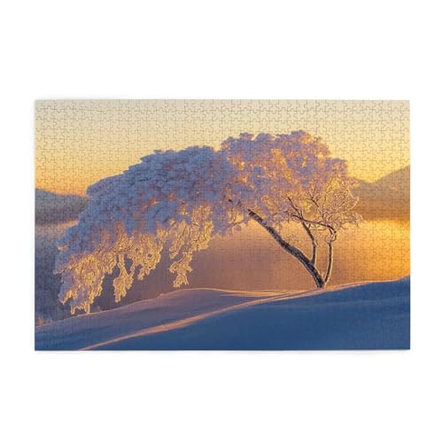 Puzzle 500 Teile, Puzzle Erwachsene, Holzpuzzle Baum Impossible Jigsaw, Clevere Rätsel, HD Farbe Jigsaw mit Geschenkbox Verpackung for Room Decor, Geschenke für Frauen Schneeszene 52x38cm p-997 Puzzle 500 Teile, Puzzle Erwachsene, Holzpuzzle Baum Impossible Jigsaw, Clevere Rätsel, HD Farbe Jigsaw mit Geschenkbox Verpackung for Room Decor, Geschenke für Frauen Schneeszene 52x38cm p-997 von Yuammgxi