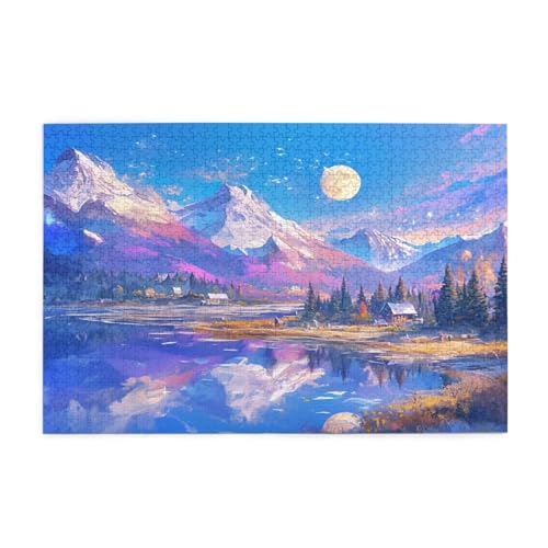Puzzle 500 Teile, Puzzle Erwachsene, Holzpuzzle Berg Impossible Jigsaw, Clevere Rätsel, HD Farbe Jigsaw mit Geschenkbox Verpackung for Aesthetic Room Decor, Geschenke für Frauen Mond 52x38cm p-1067 Puzzle 500 Teile, Puzzle Erwachsene, Holzpuzzle Berg Impossible Jigsaw, Clevere Rätsel, HD Farbe Jigsaw mit Geschenkbox Verpackung for Aesthetic Room Decor, Geschenke für Frauen Mond 52x38cm p-1067 von Yuammgxi