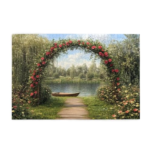 Puzzle 500 Teile, Puzzle Erwachsene, Holzpuzzle Blume Impossible Jigsaw, Clevere Rätsel, HD Farbe Jigsaw mit Geschenkbox Verpackung for Aesthetic Room Decor, Geschenke für Frauen Meer 52x38cm p-122 von Yuammgxi