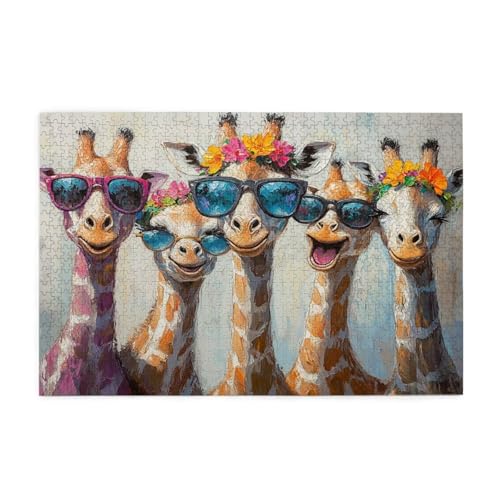Puzzle 500 Teile, Puzzle Erwachsene, Holzpuzzle Blume Impossible Jigsaw, Clevere Rätsel, HD Farbe Jigsaw mit Geschenkbox Verpackung for Room Decor, Geschenke für Frauen Giraffe 52x38cm p-1665 Puzzle 500 Teile, Puzzle Erwachsene, Holzpuzzle Blume Impossible Jigsaw, Clevere Rätsel, HD Farbe Jigsaw mit Geschenkbox Verpackung for Room Decor, Geschenke für Frauen Giraffe 52x38cm p-1665 von Yuammgxi