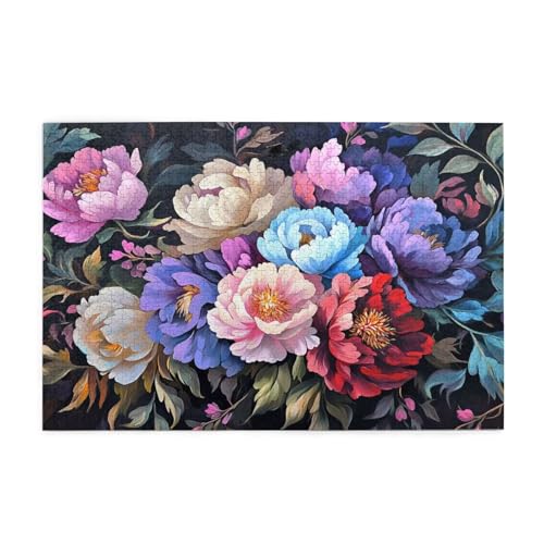 Puzzle 500 Teile, Puzzle Erwachsene, Holzpuzzle Bunt Impossible Jigsaw, Clevere Rätsel, Farbe Jigsaw mit Geschenkbox Verpackung for Room Decor, Geschenke für Frauen Pfingstrosenblumen 52x38cm p-1264 Puzzle 500 Teile, Puzzle Erwachsene, Holzpuzzle Bunt Impossible Jigsaw, Clevere Rätsel, Farbe Jigsaw mit Geschenkbox Verpackung for Room Decor, Geschenke für Frauen Pfingstrosenblumen 52x38cm p-1264 von Yuammgxi