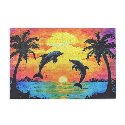 Puzzle 500 Teile, Puzzle Erwachsene, Holzpuzzle Delphin Impossible Jigsaw, Clevere Rätsel, HD Farbe Jigsaw mit Geschenkbox Verpackung for Room Decor, Geschenke für Frauen Landschaft 52x38cm p-397 Puzzle 500 Teile, Puzzle Erwachsene, Holzpuzzle Delphin Impossible Jigsaw, Clevere Rätsel, HD Farbe Jigsaw mit Geschenkbox Verpackung for Room Decor, Geschenke für Frauen Landschaft 52x38cm p-397 von Yuammgxi