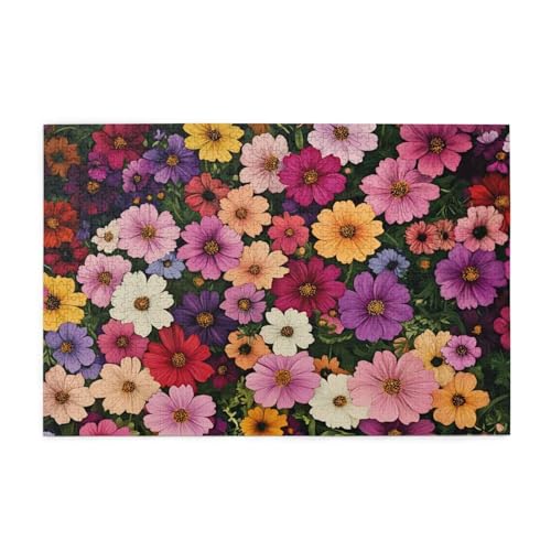 Puzzle 500 Teile, Puzzle Erwachsene, Holzpuzzle Farbe Impossible Jigsaw, Clevere Rätsel, HD Farbe Jigsaw mit Geschenkbox Verpackung for Aesthetic Room Decor, Geschenke für Frauen Blume 52x38cm p-1945 von Yuammgxi