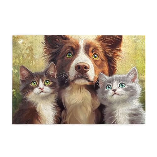 Puzzle 500 Teile, Puzzle Erwachsene, Holzpuzzle Hund Impossible Jigsaw, Clevere Rätsel, HD Farbe Jigsaw mit Geschenkbox Verpackung for Aesthetic Room Decor, Geschenke für Frauen Katze 52x38cm p-466 Puzzle 500 Teile, Puzzle Erwachsene, Holzpuzzle Hund Impossible Jigsaw, Clevere Rätsel, HD Farbe Jigsaw mit Geschenkbox Verpackung for Aesthetic Room Decor, Geschenke für Frauen Katze 52x38cm p-466 von Yuammgxi