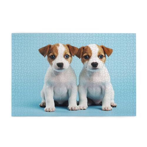 Puzzle 500 Teile, Puzzle Erwachsene, Holzpuzzle Hund Impossible Jigsaw, Clevere Rätsel, HD Farbe Jigsaw mit Geschenkbox Verpackung for Aesthetic Room Decor, Geschenke für Frauen Tier 52x38cm p-1615 von Yuammgxi