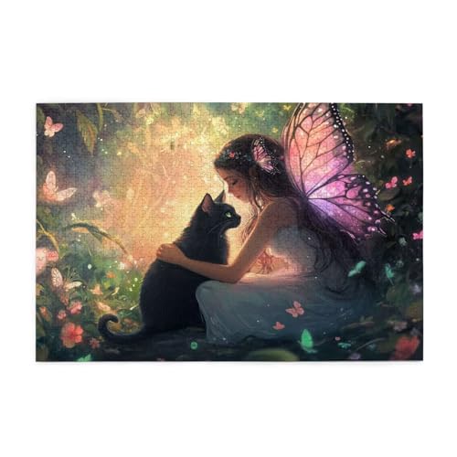 Puzzle 500 Teile, Puzzle Erwachsene, Holzpuzzle Katze Impossible Jigsaw, Clevere Rätsel, HD Farbe Jigsaw mit Geschenkbox Verpackung for Aesthetic Room Decor, Geschenke für Frauen Engel 52x38cm p-1750 Puzzle 500 Teile, Puzzle Erwachsene, Holzpuzzle Katze Impossible Jigsaw, Clevere Rätsel, HD Farbe Jigsaw mit Geschenkbox Verpackung for Aesthetic Room Decor, Geschenke für Frauen Engel 52x38cm p-1750 von Yuammgxi