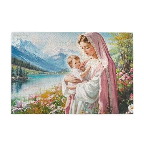 Puzzle 500 Teile, Puzzle Erwachsene, Holzpuzzle Landschaft Impossible Jigsaw, Clevere Rätsel, HD Farbe Jigsaw mit Geschenkbox Verpackung for Room Decor, Geschenke für Frauen Frau 52x38cm p-1418 von Yuammgxi