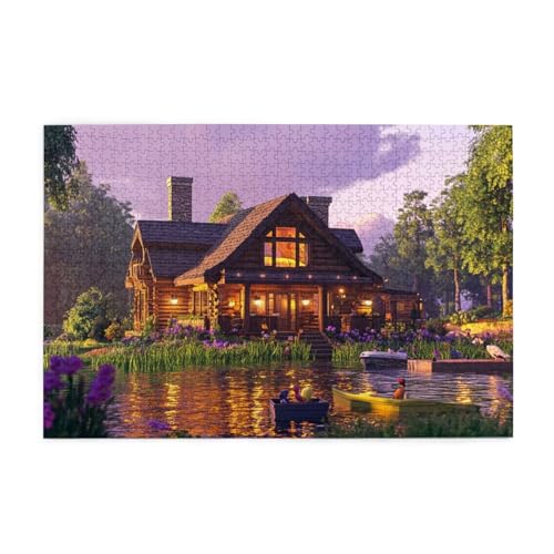 Puzzle 500 Teile, Puzzle Erwachsene, Holzpuzzle Landschaft Impossible Jigsaw, Clevere Rätsel, HD Farbe Jigsaw mit Geschenkbox Verpackung for Room Decor, Geschenke für Frauen Holzhaus 52x38cm p-780 Puzzle 500 Teile, Puzzle Erwachsene, Holzpuzzle Landschaft Impossible Jigsaw, Clevere Rätsel, HD Farbe Jigsaw mit Geschenkbox Verpackung for Room Decor, Geschenke für Frauen Holzhaus 52x38cm p-780 von Yuammgxi