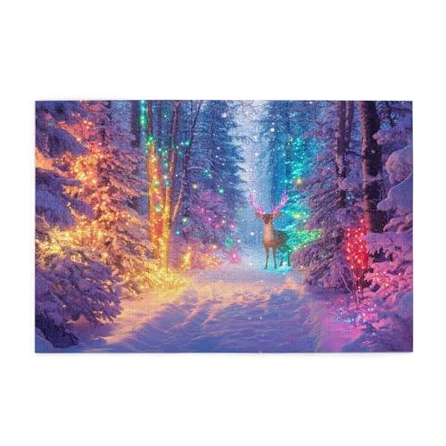Puzzle 500 Teile, Puzzle Erwachsene, Holzpuzzle Landschaft Impossible Jigsaw, Clevere Rätsel, HD Farbe Jigsaw mit Geschenkbox Verpackung for Room Decor, Geschenke für Frauen REH 52x38cm p-1768 Puzzle 500 Teile, Puzzle Erwachsene, Holzpuzzle Landschaft Impossible Jigsaw, Clevere Rätsel, HD Farbe Jigsaw mit Geschenkbox Verpackung for Room Decor, Geschenke für Frauen REH 52x38cm p-1768 von Yuammgxi