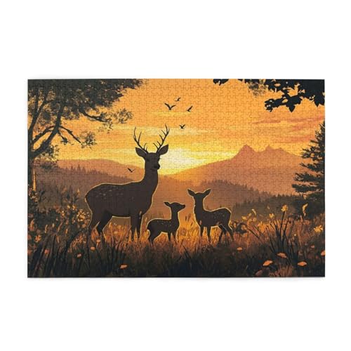 Puzzle 500 Teile, Puzzle Erwachsene, Holzpuzzle Landschaft Impossible Jigsaw, Clevere Rätsel, HD Farbe Jigsaw mit Geschenkbox Verpackung for Room Decor, Geschenke für Frauen Reh 52x38cm p-1925 Puzzle 500 Teile, Puzzle Erwachsene, Holzpuzzle Landschaft Impossible Jigsaw, Clevere Rätsel, HD Farbe Jigsaw mit Geschenkbox Verpackung for Room Decor, Geschenke für Frauen Reh 52x38cm p-1925 von Yuammgxi