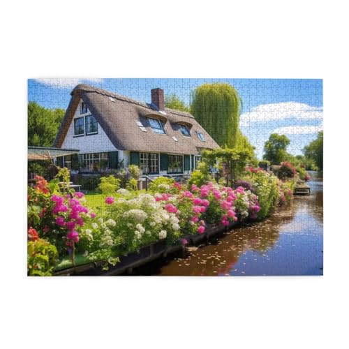Puzzle 500 Teile, Puzzle Erwachsene, Holzpuzzle Meer Impossible Jigsaw, Clevere Rätsel, HD Farbe Jigsaw mit Geschenkbox Verpackung for Room Decor, Geschenke für Frauen Wilde Blumen 52x38cm p-1511 von Yuammgxi
