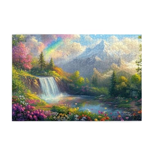 Puzzle 500 Teile, Puzzle Erwachsene, Holzpuzzle Natur Impossible Jigsaw, Clevere Rätsel, HD Farbe Jigsaw mit Geschenkbox Verpackung for Room Decor, Geschenke für Frauen Landschaft 52x38cm p-1904 von Yuammgxi