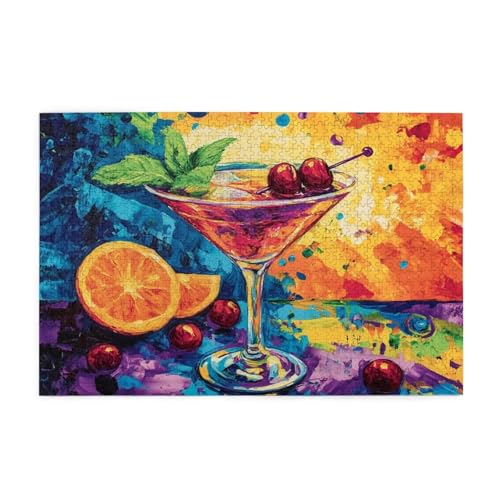 Puzzle 500 Teile, Puzzle Erwachsene, Holzpuzzle Obst Impossible Jigsaw, Clevere Rätsel, HD Farbe Jigsaw mit Geschenkbox Verpackung for Aesthetic Room Decor, Geschenke für Frauen Tasse 52x38cm p-1943 von Yuammgxi