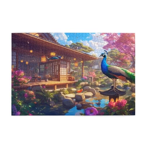 Puzzle 500 Teile, Puzzle Erwachsene, Holzpuzzle Pfau Impossible Jigsaw, Clevere Rätsel, HD Farbe Jigsaw mit Geschenkbox Verpackung for Aesthetic Room Decor, Geschenke für Frauen Japan 52x38cm p-1073 Puzzle 500 Teile, Puzzle Erwachsene, Holzpuzzle Pfau Impossible Jigsaw, Clevere Rätsel, HD Farbe Jigsaw mit Geschenkbox Verpackung for Aesthetic Room Decor, Geschenke für Frauen Japan 52x38cm p-1073 von Yuammgxi