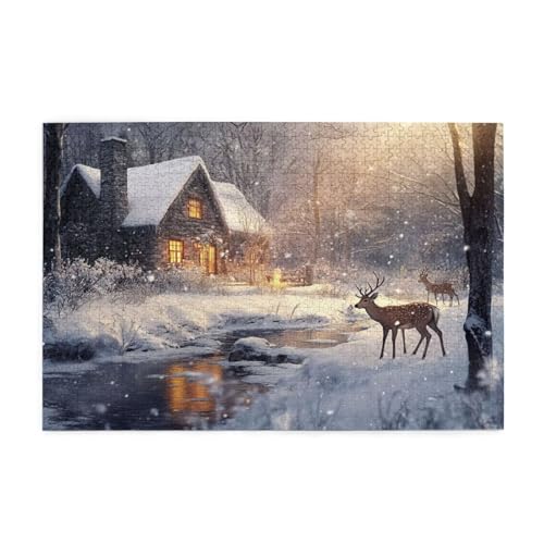 Puzzle 500 Teile, Puzzle Erwachsene, Holzpuzzle REH Impossible Jigsaw, Clevere Rätsel, HD Farbe Jigsaw mit Geschenkbox Verpackung for Room Decor, Geschenke für Frauen Schneehaus 52x38cm p-1500 Puzzle 500 Teile, Puzzle Erwachsene, Holzpuzzle REH Impossible Jigsaw, Clevere Rätsel, HD Farbe Jigsaw mit Geschenkbox Verpackung for Room Decor, Geschenke für Frauen Schneehaus 52x38cm p-1500 von Yuammgxi