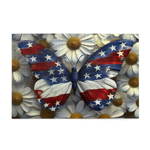 Puzzle 500 Teile, Puzzle Erwachsene, Holzpuzzle Schmetterling Impossible Jigsaw, Clevere Rätsel, Farbe Jigsaw Geschenkbox Verpackung for Room Decor, Geschenke für Frauen Gänseblümchen 52x38cm p-266 von Yuammgxi