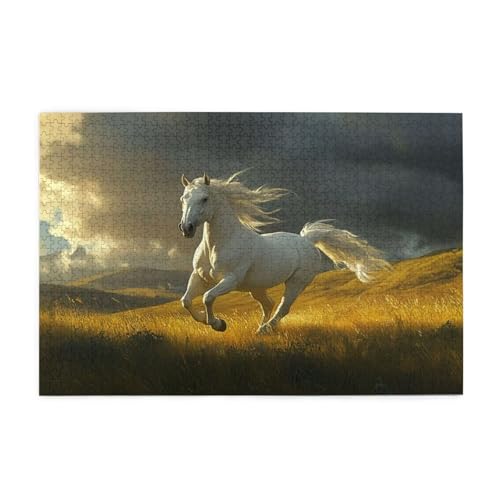 Puzzle 500 Teile, Puzzle Erwachsene, Holzpuzzle Tier Impossible Jigsaw, Clevere Rätsel, HD Farbe Jigsaw mit Geschenkbox Verpackung for Aesthetic Room Decor, Geschenke für Frauen Feld 52x38cm p-1630 von Yuammgxi