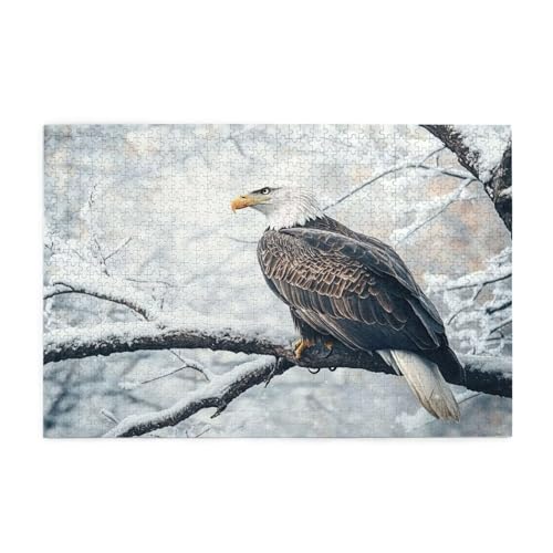 Puzzle 500 Teile, Puzzle Erwachsene, Holzpuzzle Tier Impossible Jigsaw, Clevere Rätsel, HD Farbe Jigsaw mit Geschenkbox Verpackung for Room Decor, Geschenke für Frauen Schneeszene 52x38cm p-1923 von Yuammgxi