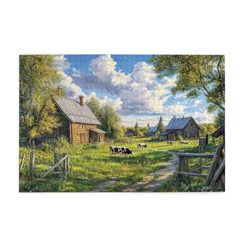 Puzzle Bauernhof Puzzle 1000 Teile, Holzpuzzle Erwachsene Holzhaus 75x50cm Jigsaw Groß, Geschicklichkeitsspiel für die Ganze Familie Erholung und Entspannung, Jigsaw Geschenke für Home Decor p-1092 Puzzle Bauernhof Puzzle 1000 Teile, Holzpuzzle Erwachsene Holzhaus 75x50cm Jigsaw Groß, Geschicklichkeitsspiel für die Ganze Familie Erholung und Entspannung, Jigsaw Geschenke für Home Decor p-1092 von Yuammgxi