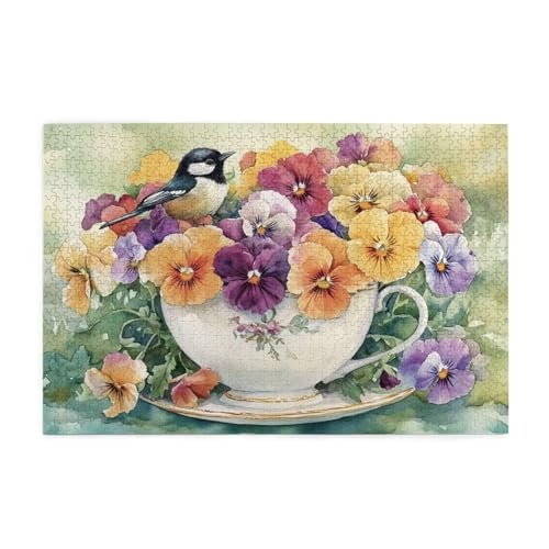 Puzzle Blume Puzzle 1000 Teile, Holzpuzzle Erwachsene Vogel 75x50cm Jigsaw Groß, Geschicklichkeitsspiel für die Ganze Familie Erholung und Entspannung, DIY Jigsaw Geschenke für Home Decor p-1762 Puzzle Blume Puzzle 1000 Teile, Holzpuzzle Erwachsene Vogel 75x50cm Jigsaw Groß, Geschicklichkeitsspiel für die Ganze Familie Erholung und Entspannung, DIY Jigsaw Geschenke für Home Decor p-1762 von Yuammgxi