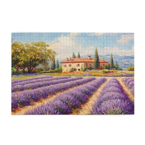 Puzzle Blumenmeer Puzzle 1000 Teile, Holzpuzzle Erwachsene Ländlich 75x50cm Jigsaw Groß, Geschicklichkeitsspiel für die Ganze Familie Erholung und Entspannung, Jigsaw Geschenke für Home Decor p-1505 von Yuammgxi