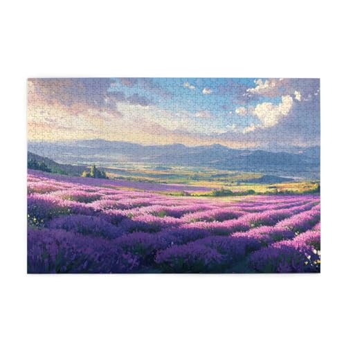 Puzzle Blumenmeer Puzzle 1000 Teile, Holzpuzzle Erwachsene Lavendel 75x50cm Jigsaw Groß, Geschicklichkeitsspiel für die Ganze Familie Erholung und Entspannung, Jigsaw Geschenke für Home Decor p-1140 Puzzle Blumenmeer Puzzle 1000 Teile, Holzpuzzle Erwachsene Lavendel 75x50cm Jigsaw Groß, Geschicklichkeitsspiel für die Ganze Familie Erholung und Entspannung, Jigsaw Geschenke für Home Decor p-1140 von Yuammgxi