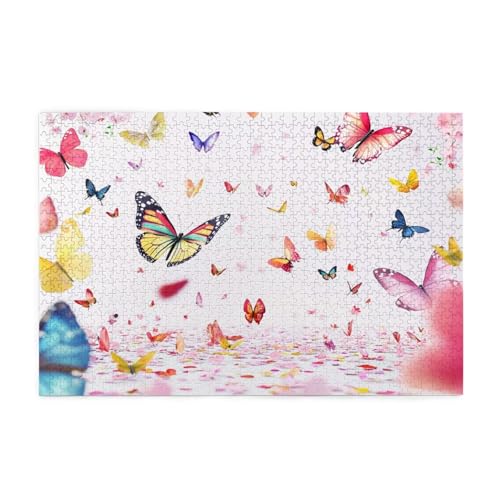Puzzle Bunt Puzzle 1000 Teile, Holzpuzzle Erwachsene Schmetterling 75x50cm Jigsaw Groß, Geschicklichkeitsspiel für die Ganze Familie Erholung und Entspannung, Jigsaw Geschenke für Home Decor p-1273 Puzzle Bunt Puzzle 1000 Teile, Holzpuzzle Erwachsene Schmetterling 75x50cm Jigsaw Groß, Geschicklichkeitsspiel für die Ganze Familie Erholung und Entspannung, Jigsaw Geschenke für Home Decor p-1273 von Yuammgxi