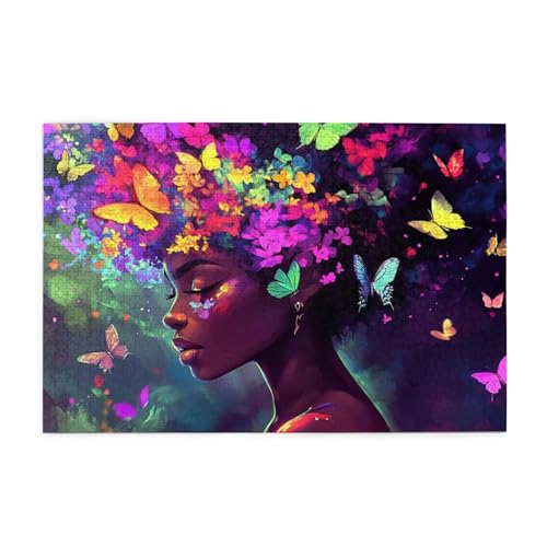 Puzzle Fantasie Puzzle 1000 Teile, Holzpuzzle Erwachsene Frau 75x50cm Jigsaw Groß, Geschicklichkeitsspiel für die Ganze Familie Erholung und Entspannung, DIY Jigsaw Geschenke für Home Decor p-1173 von Yuammgxi