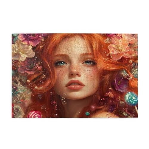Puzzle Frau Puzzle 1000 Teile, Holzpuzzle Erwachsene Fantasie 75x50cm Jigsaw Groß, Geschicklichkeitsspiel für die Ganze Familie Erholung und Entspannung, DIY Jigsaw Geschenke für Home Decor p-1006 von Yuammgxi