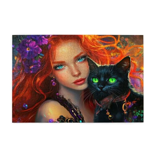Puzzle Frau Puzzle 1000 Teile, Holzpuzzle Erwachsene Katze 75x50cm Jigsaw Groß, Geschicklichkeitsspiel für die Ganze Familie Erholung und Entspannung, DIY Jigsaw Geschenke für Home Decor p-1007 Puzzle Frau Puzzle 1000 Teile, Holzpuzzle Erwachsene Katze 75x50cm Jigsaw Groß, Geschicklichkeitsspiel für die Ganze Familie Erholung und Entspannung, DIY Jigsaw Geschenke für Home Decor p-1007 von Yuammgxi