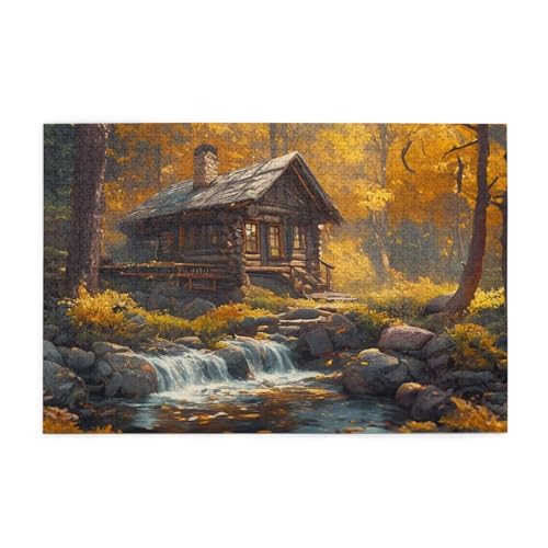 Puzzle Herbst Puzzle 1000 Teile, Holzpuzzle Erwachsene Holzhaus 75x50cm Jigsaw Groß, Geschicklichkeitsspiel für die Ganze Familie Erholung und Entspannung, DIY Jigsaw Geschenke für Home Decor p-782 Puzzle Herbst Puzzle 1000 Teile, Holzpuzzle Erwachsene Holzhaus 75x50cm Jigsaw Groß, Geschicklichkeitsspiel für die Ganze Familie Erholung und Entspannung, DIY Jigsaw Geschenke für Home Decor p-782 von Yuammgxi